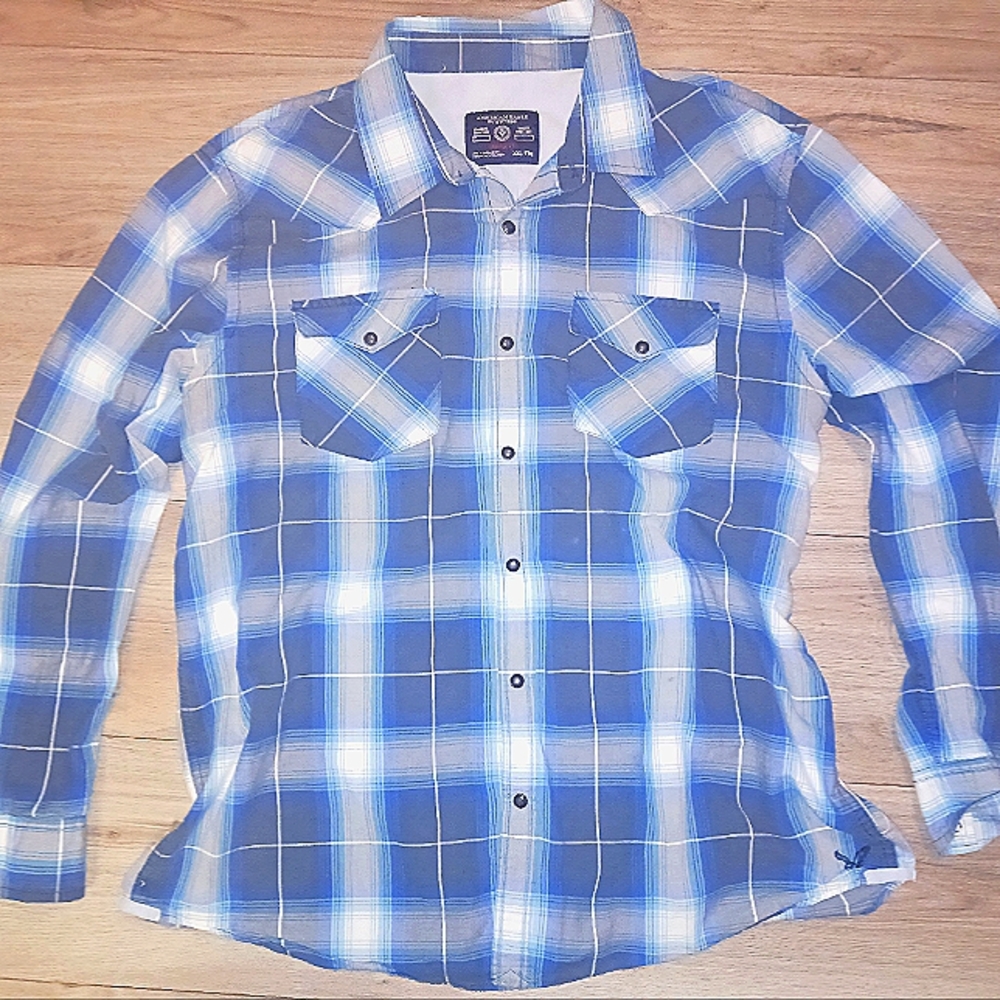 Mens AE western snap button shirt 2xL